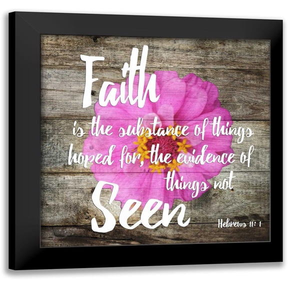 Lewis, Sheldon 12x12 Black Modern Framed Museum Art Print Titled - Hebrews 11:1