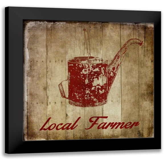 Lewis, Sheldon 12x12 Black Modern Framed Museum Art Print Titled - Local Farmer