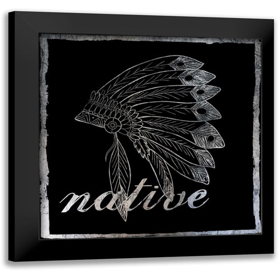 Lewis, Sheldon 12x12 Black Modern Framed Museum Art Print Titled - Native