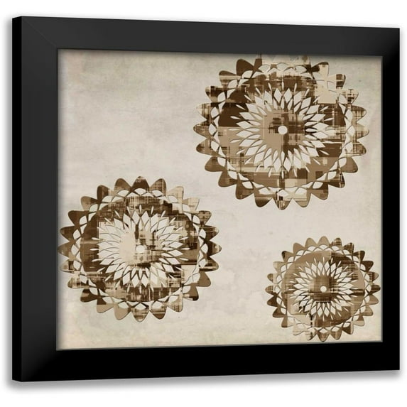Lewis, Sheldon 12x12 Black Modern Framed Museum Art Print Titled - New Age Abstract 2