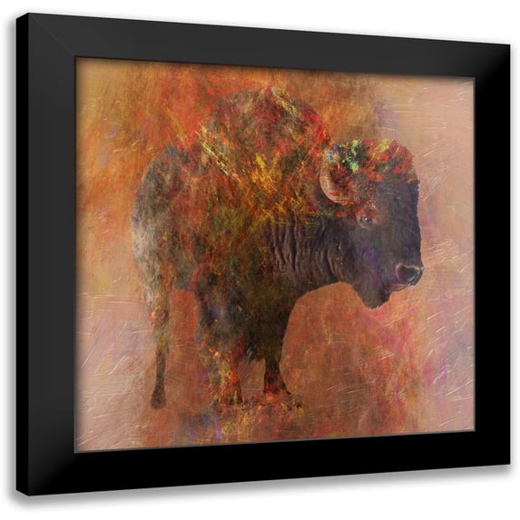 Lewis, Sheldon 12x12 Black Modern Framed Museum Art Print Titled - Stampede