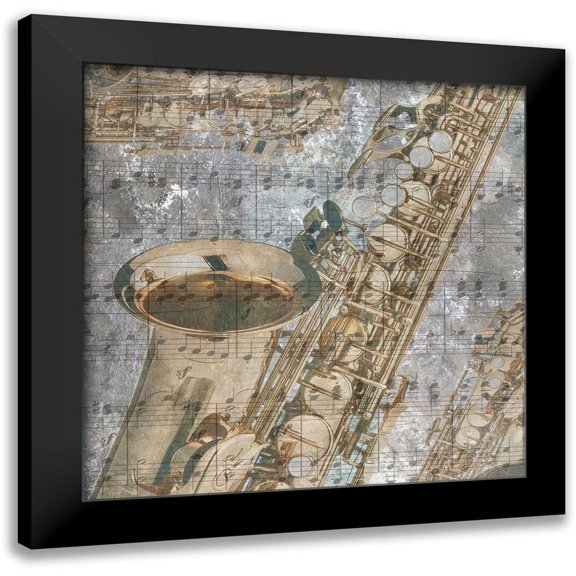 Lewis, Sheldon 12x12 Black Modern Framed Museum Art Print Titled - Tenor And Alto 2