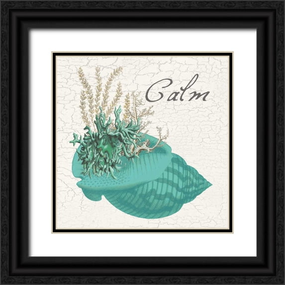 Lewis, Sheldon 12x12 Black Ornate Wood Framed with Double Matting Museum Art Print Titled - Coastal Bouquet 2