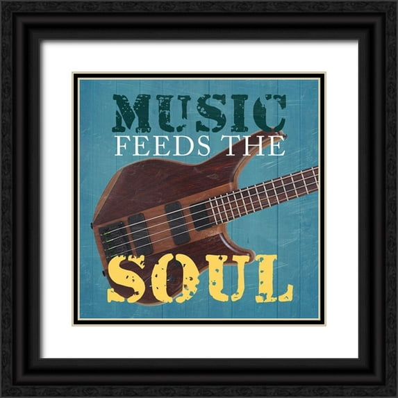 Lewis, Sheldon 12x12 Black Ornate Wood Framed with Double Matting Museum Art Print Titled - Music Feeds The soul