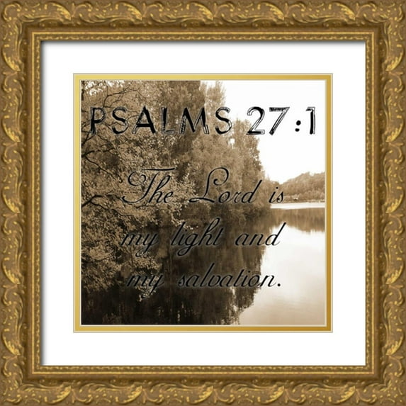 Lewis, Sheldon 12x12 Gold Ornate Wood Framed with Double Matting Museum Art Print Titled - My Salvation