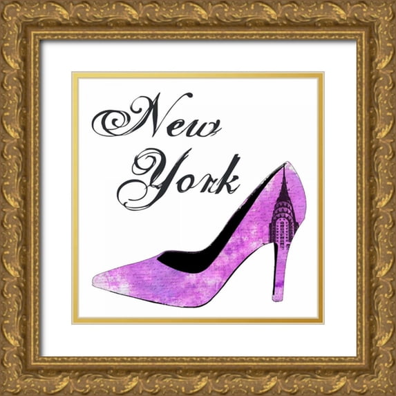 Lewis, Sheldon 12x12 Gold Ornate Wood Framed with Double Matting Museum Art Print Titled - New York Fashion