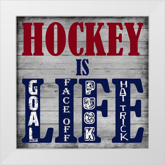 Lewis, Sheldon 12x12 White Modern Wood Framed Museum Art Print Titled - Hockey Life