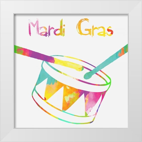 Lewis, Sheldon 12x12 White Modern Wood Framed Museum Art Print Titled - Mardi Gras