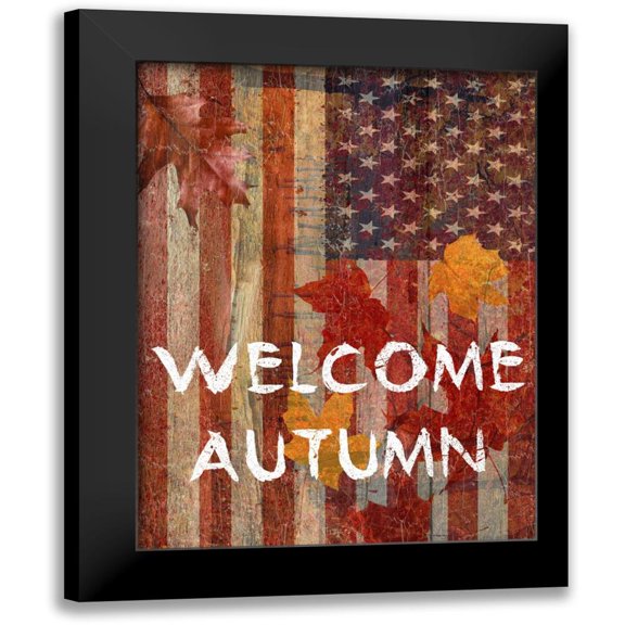 Lewis, Sheldon 12x14 Black Modern Framed Museum Art Print Titled - Fall Time USA