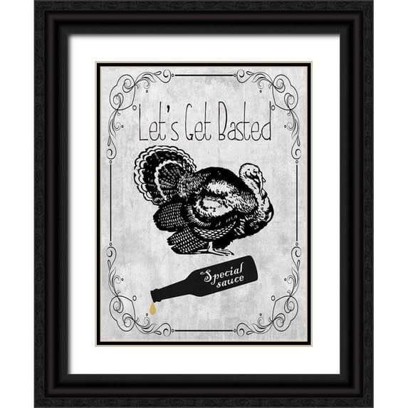 Lewis, Sheldon 12x14 Black Ornate Wood Framed with Double Matting Museum Art Print Titled - Basted