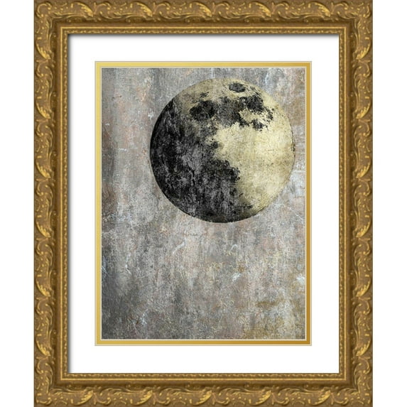 Lewis, Sheldon 12x14 Gold Ornate Wood Framed with Double Matting Museum Art Print Titled - Dark Of The Moon