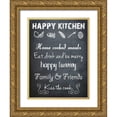 thumbnail image 1 of Lewis, Sheldon 12x14 Gold Ornate Wood Framed with Double Matting Museum Art Print Titled - Happy Kitchen, 1 of 4