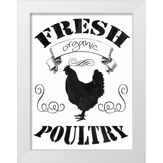 Lewis, Sheldon 12x14 White Modern Wood Framed Museum Art Print Titled - Fresh Organic Poultry