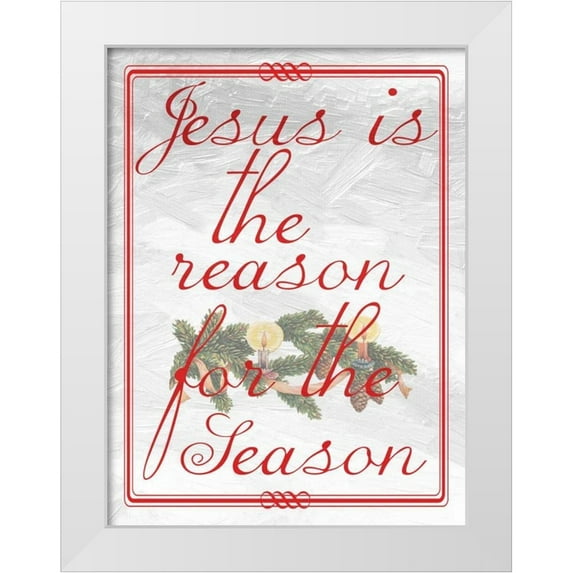 Lewis, Sheldon 12x14 White Modern Wood Framed Museum Art Print Titled - Jesus Is The Reason