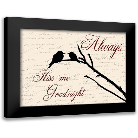 Lewis, Sheldon 14x12 Black Modern Framed Museum Art Print Titled - Always Kiss Me