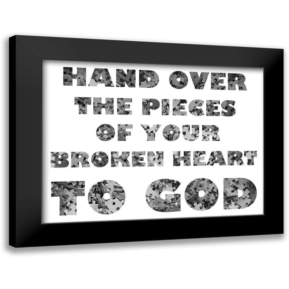 Lewis, Sheldon 14x12 Black Modern Framed Museum Art Print Titled - Let Go And Let God