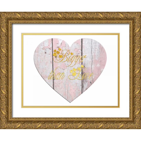Lewis, Sheldon 14x12 Gold Ornate Wood Framed with Double Matting Museum Art Print Titled - Bigger Than Love