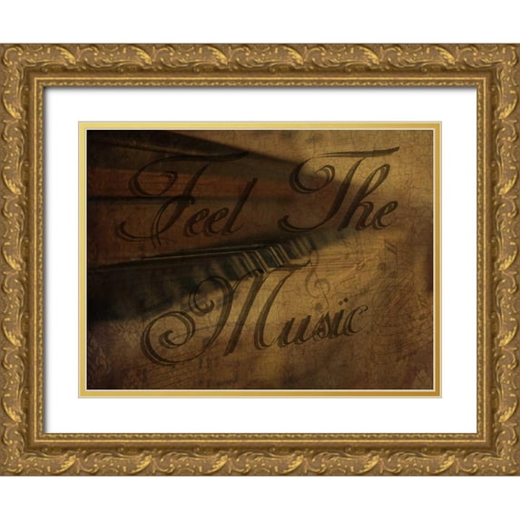 Lewis, Sheldon 14x12 Gold Ornate Wood Framed with Double Matting Museum Art Print Titled - The Pianist
