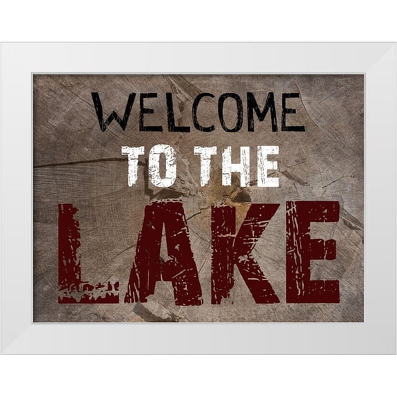 Lewis, Sheldon 14x12 White Modern Wood Framed Museum Art Print Titled - Lake Welcome