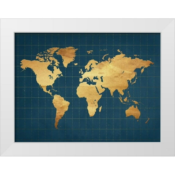 Lewis, Sheldon 14x12 White Modern Wood Framed Museum Art Print Titled - The World Grid