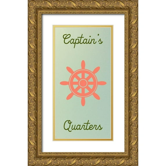 Lewis, Sheldon 14x24 Gold Ornate Wood Framed with Double Matting Museum Art Print Titled - CaptainS Quarters