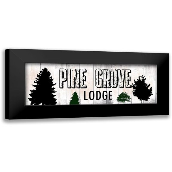 Lewis, Sheldon 14x7 Black Modern Framed Museum Art Print Titled - Pine Grove Lodge