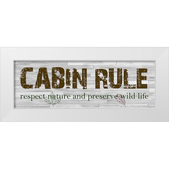 Lewis, Sheldon 14x7 White Modern Wood Framed Museum Art Print Titled - Cabin Rule