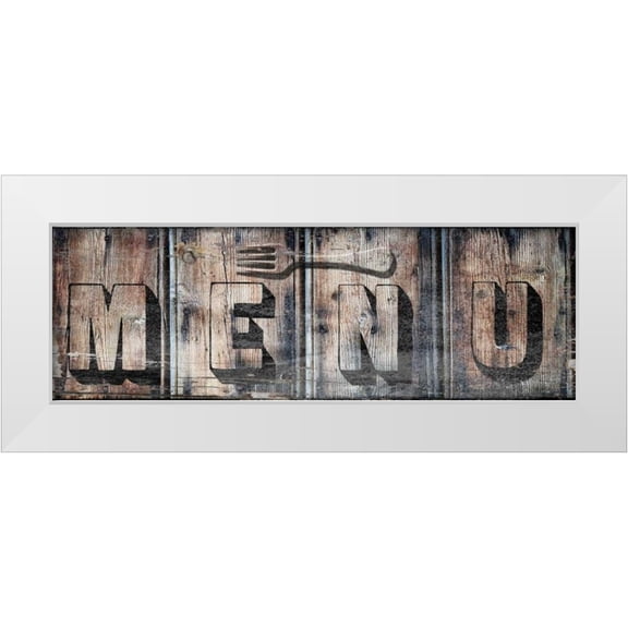 Lewis, Sheldon 14x7 White Modern Wood Framed Museum Art Print Titled - Menu