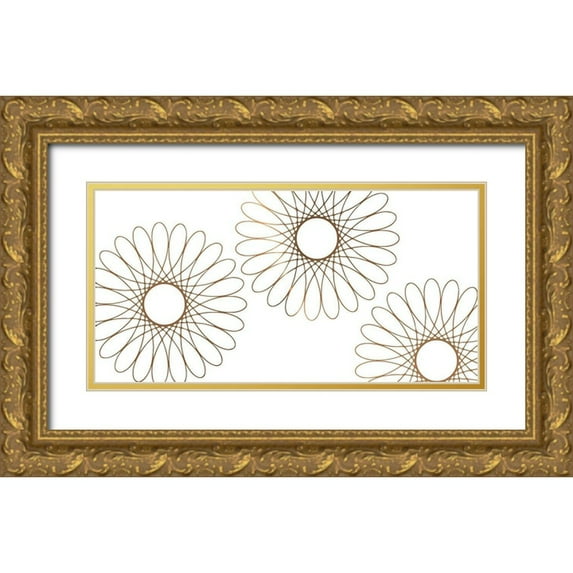 Lewis, Sheldon 14x9 Gold Ornate Wood Framed with Double Matting Museum Art Print Titled - Samba 2