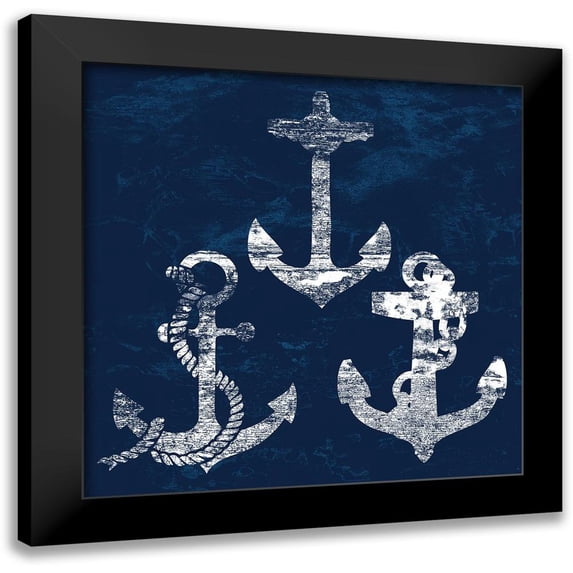 Lewis, Sheldon 15x15 Black Modern Framed Museum Art Print Titled - Anchor At The Coast