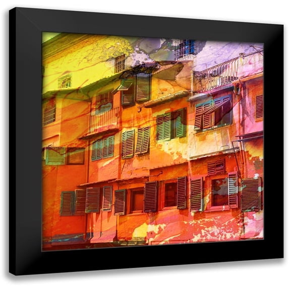 Lewis, Sheldon 15x15 Black Modern Framed Museum Art Print Titled - Architectural Color 1