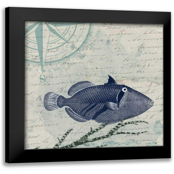 Lewis, Sheldon 15x15 Black Modern Framed Museum Art Print Titled - Calm Blue Ocean