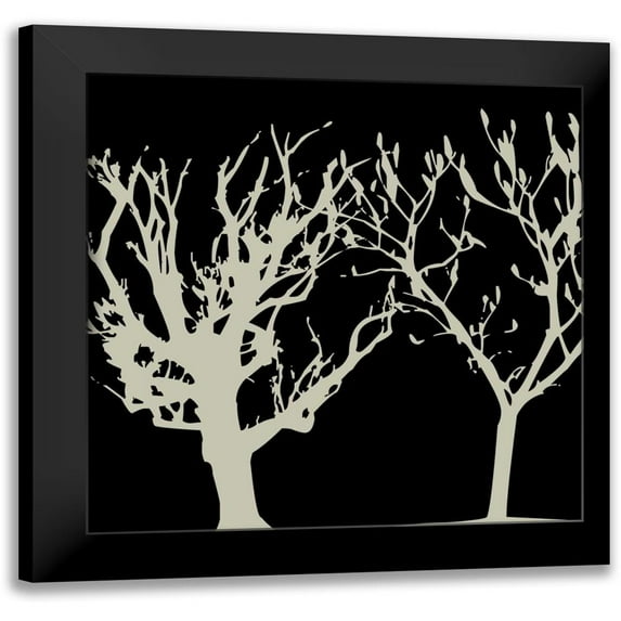 Lewis, Sheldon 15x15 Black Modern Framed Museum Art Print Titled - Duo Tree