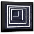 thumbnail image 1 of Lewis, Sheldon 15x15 Black Modern Framed Museum Art Print Titled - Indigo And White Dimension, 1 of 5