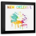 thumbnail image 1 of Lewis, Sheldon 15x15 Black Modern Framed Museum Art Print Titled - New Orleans Piano, 1 of 5