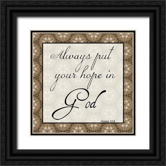 Lewis, Sheldon 15x15 Black Ornate Wood Framed with Double Matting Museum Art Print Titled - Always God