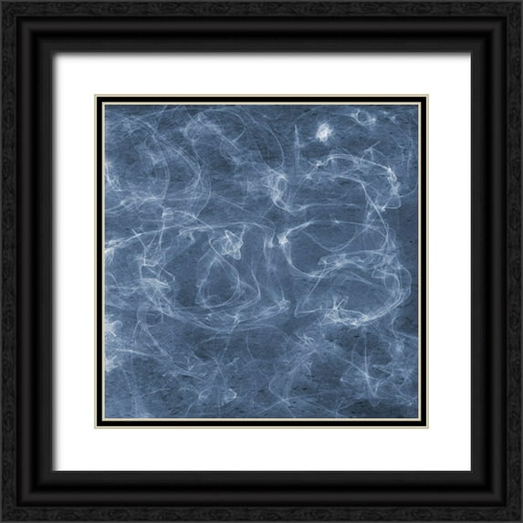 Lewis, Sheldon 15x15 Black Ornate Wood Framed with Double Matting Museum Art Print Titled - Blue Smoke 2