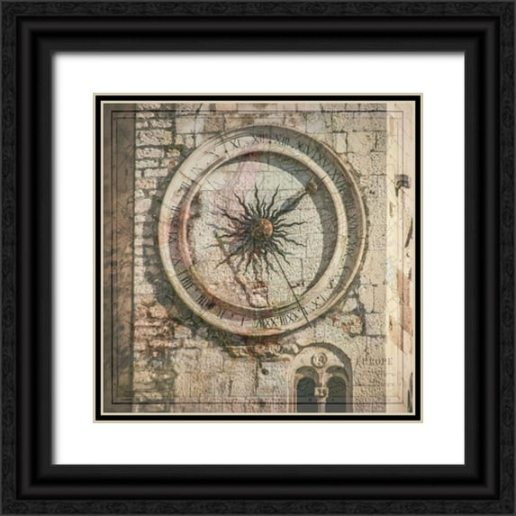 Lewis, Sheldon 15x15 Black Ornate Wood Framed with Double Matting Museum Art Print Titled - Travel Time 1