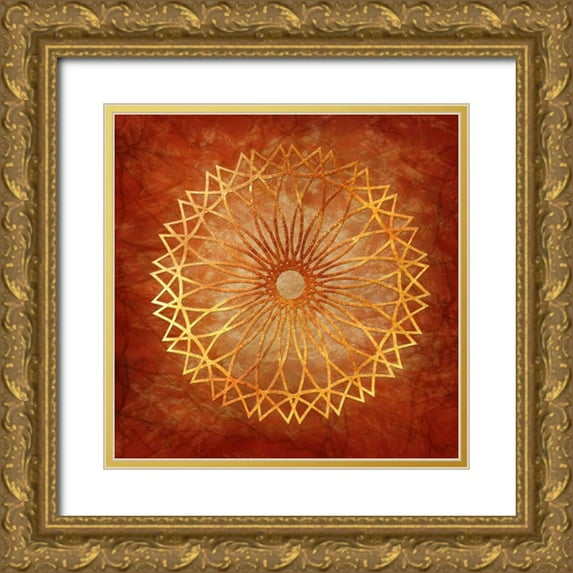 Lewis, Sheldon 15x15 Gold Ornate Wood Framed with Double Matting Museum Art Print Titled - Paradigm Shift 2