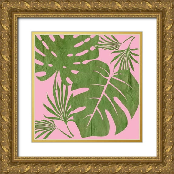 Lewis, Sheldon 15x15 Gold Ornate Wood Framed with Double Matting Museum Art Print Titled - Pink Paradise 1