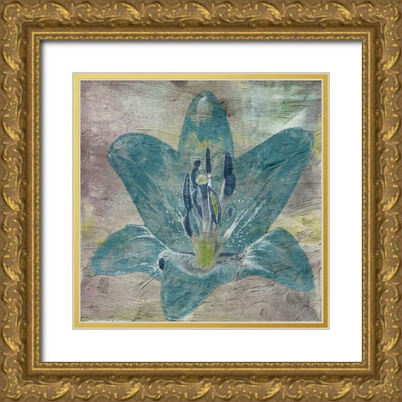 Lewis, Sheldon 15x15 Gold Ornate Wood Framed with Double Matting Museum Art Print Titled - Vibrany Lily 2