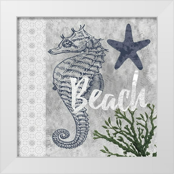 Lewis, Sheldon 15x15 White Modern Wood Framed Museum Art Print Titled - Life At The Coast