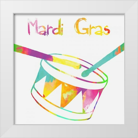 Lewis, Sheldon 15x15 White Modern Wood Framed Museum Art Print Titled - Mardi Gras