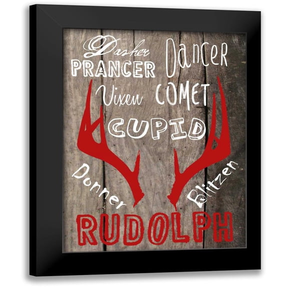 Lewis, Sheldon 15x18 Black Modern Framed Museum Art Print Titled - All Of The Other Reindeer