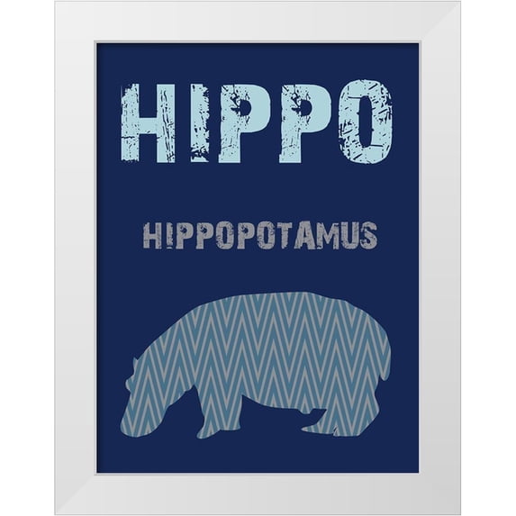 Lewis, Sheldon 15x18 White Modern Wood Framed Museum Art Print Titled - Hippo