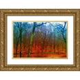thumbnail image 1 of Lewis, Sheldon 18x13 Gold Ornate Wood Framed with Double Matting Museum Art Print Titled - Firery Forest, 1 of 4