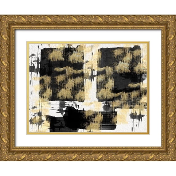 Lewis, Sheldon 18x15 Gold Ornate Wood Framed with Double Matting Museum Art Print Titled - Abstract Vibration 2