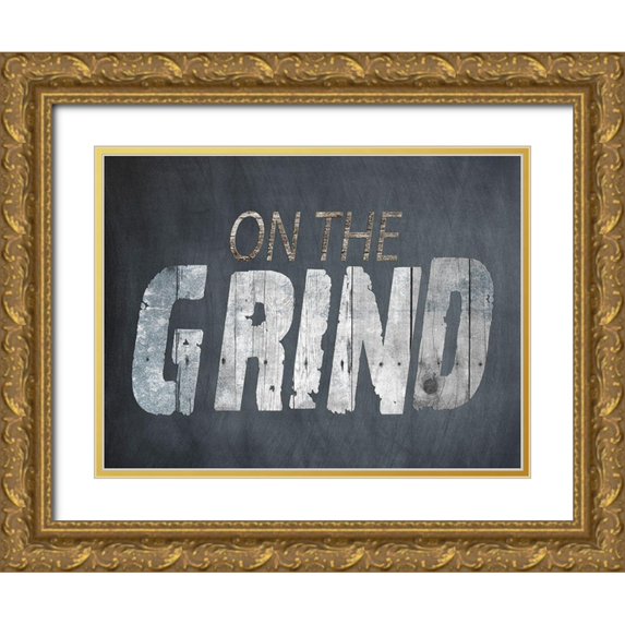 Lewis, Sheldon 18x15 Gold Ornate Wood Framed with Double Matting Museum Art Print Titled - On The Grind