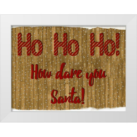 Lewis, Sheldon 18x15 White Modern Wood Framed Museum Art Print Titled - How Dare You Santa