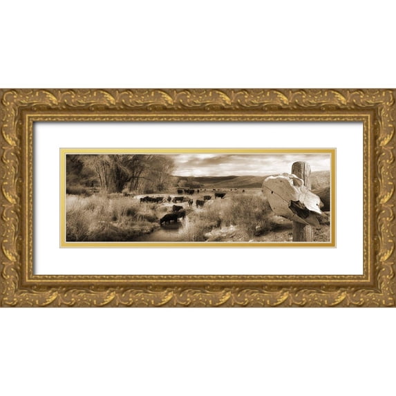 Lewis, Sheldon 18x9 Gold Ornate Wood Framed with Double Matting Museum Art Print Titled - Hurders